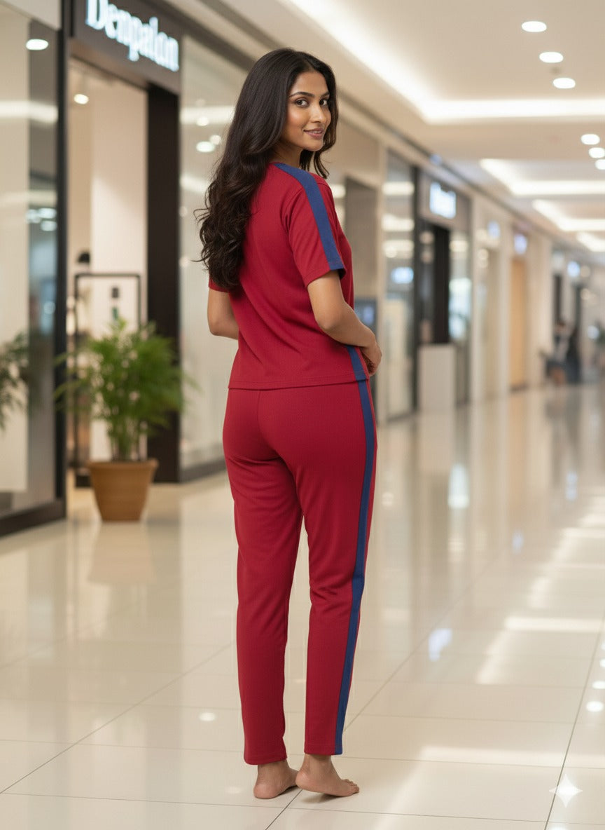 Side Strip Nightwear | Women Premium Cotton Nightwear | Miazi