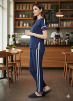 Twin Stripped Nightwear | Women Premium Cotton Nightwear | Miazi MX_CSS21