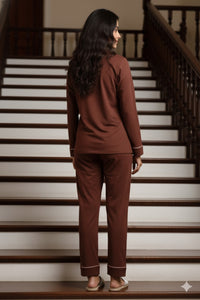 Daily Ease Full Sleve Nighwear | Women Premium Cotton Nightwear | Miazi