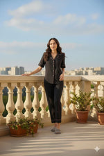 Daily Ease Half Sleve Nighwear | Women Premium Cotton Nightwear | Miazi MX_HS_FOS22