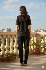 Daily Ease Half Sleve Nighwear | Women Premium Cotton Nightwear | Miazi MX_HS_FOS22