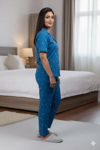 Crown Nightwear (Half Sleeve) | Women Premium Cotton Nightwear | Miazi