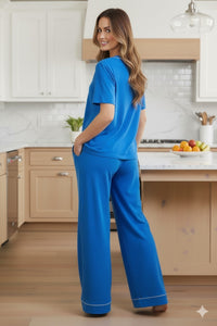 Comfort In Blue Hues Elegance In Black | Women Premium Cotton Nightwear | Miazi