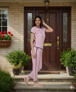 Lavender Night Time Vibes | Women Premium Cotton Nightwear | Miazi MX_CSS11