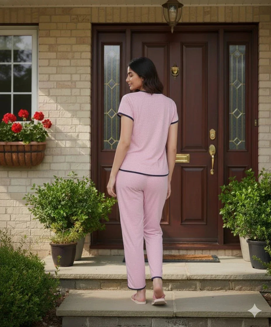 Lavender Night Time Vibes | Women Premium Cotton Nightwear | Miazi MX_CSS11