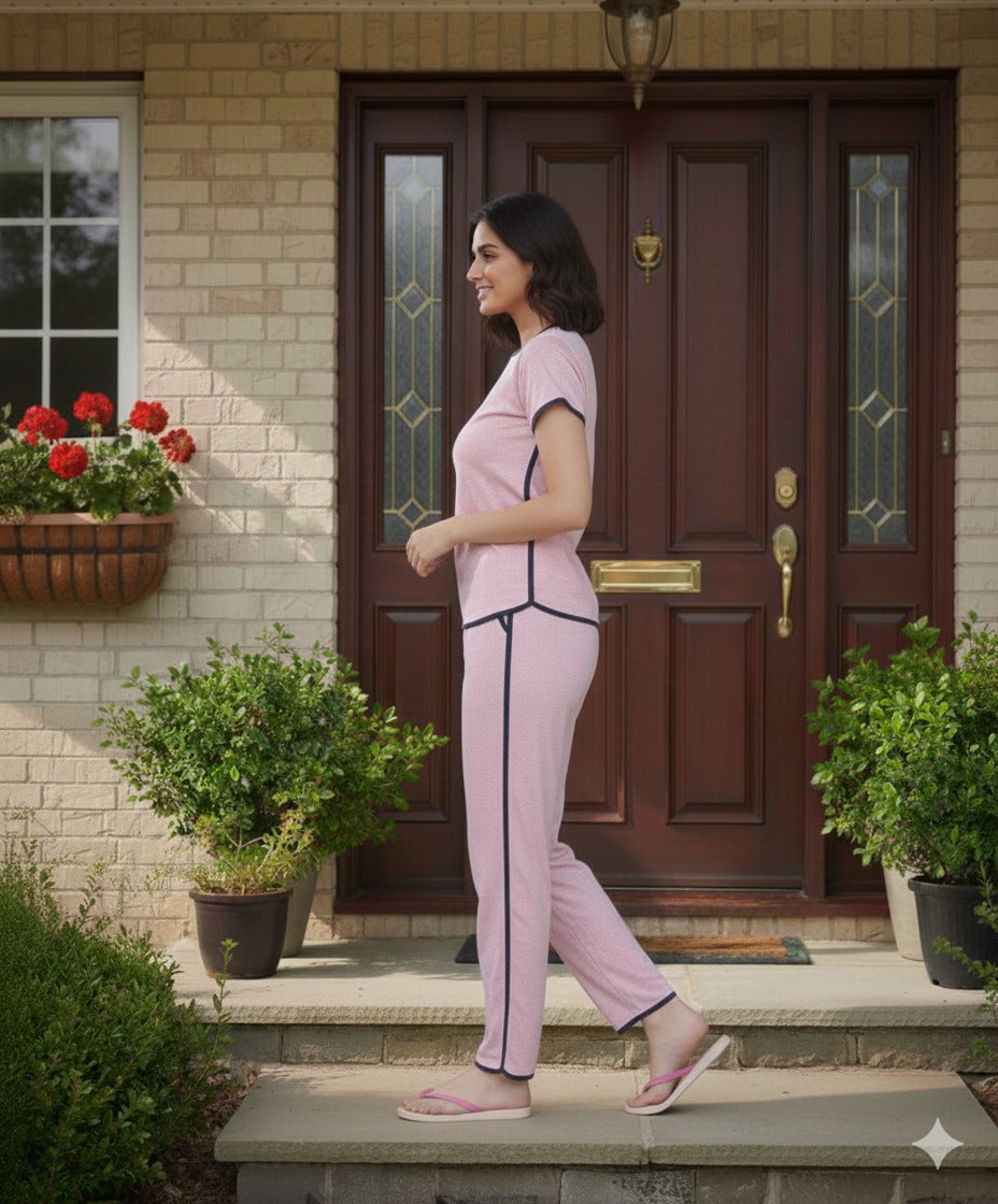 Lavender Night Time Vibes | Women Premium Cotton Nightwear | Miazi