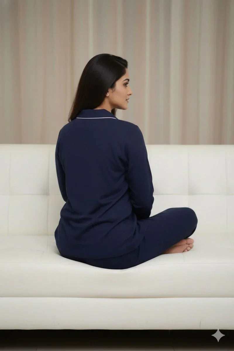 Daily Ease Full Sleve Nighwear | Women Premium Cotton Nightwear | Miazi MX_FS_FOS22