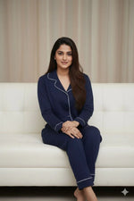 Daily Ease Full Sleve Nighwear | Women Premium Cotton Nightwear | Miazi MX_FS_FOS22