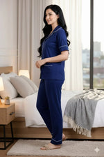 Daily Ease Half Sleve Nighwear | Women Premium Cotton Nightwear | Miazi MX_HS_FOS22