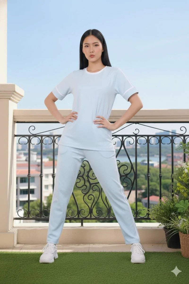 Twin Stripped Nightwear | Women Premium Cotton Nightwear | Miazi MX_CSS21