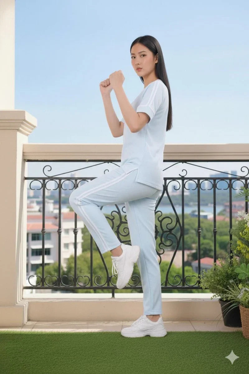 Twin Stripped Nightwear | Women Premium Cotton Nightwear | Miazi MX_CSS21