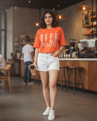 Overthinking Oversize Women T-Shrt | Premium Cotton Women T-Shirts | Miazi