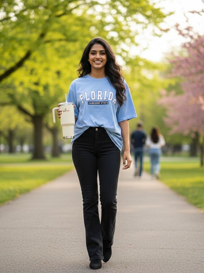 Florida Oversize Women T-Shirt | Men Premium Cotton Women T-Shirts | Miazi