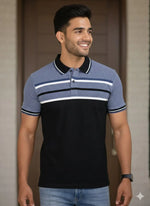 Stripes Polo Tee | Premium Cotton Mens T Shirts | Miazi