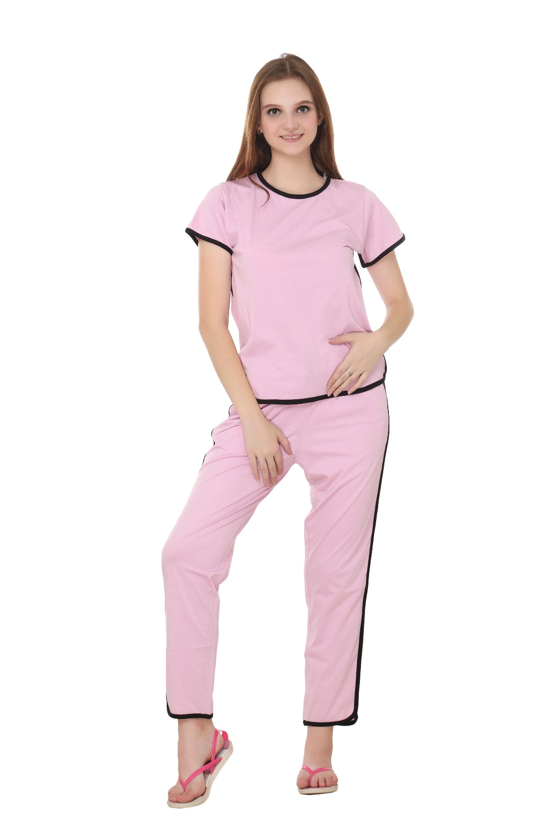 Lavender Color Nightwear With Black finishing  MX_CSS11