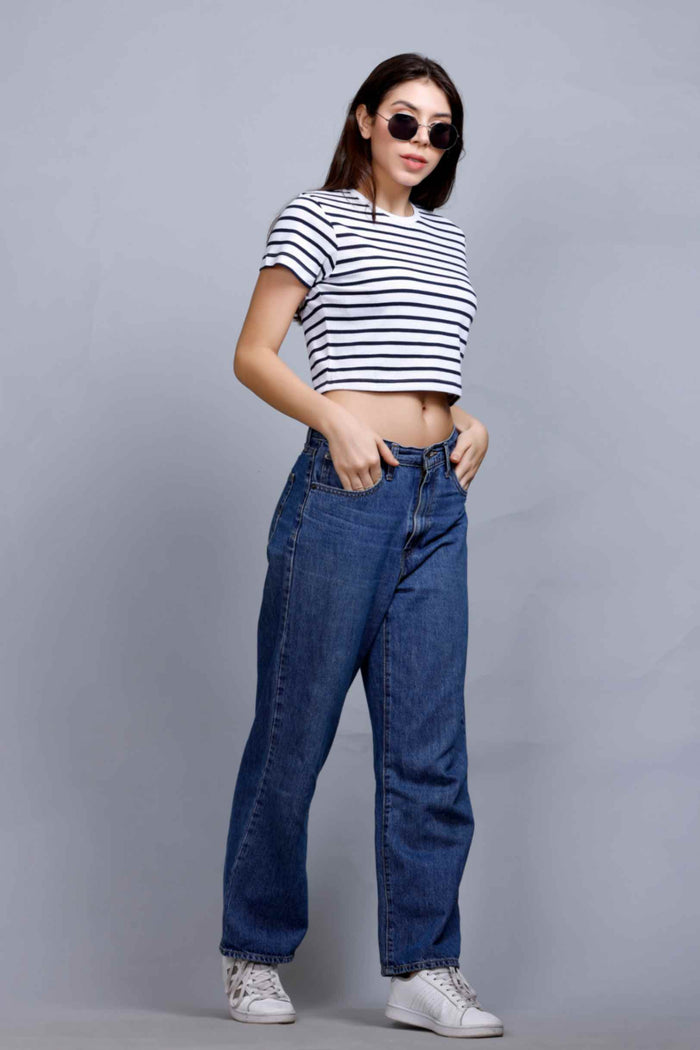 Striped Crop T-Shirt