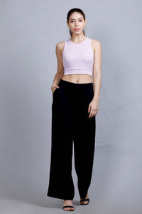 CROPPED SPORTS RIB TOP LIGHT VIOLET PLR2