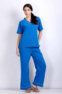 COMFY NIGHTWEAR BLUE  (PLUS SIZE COLLECTION) MXV2