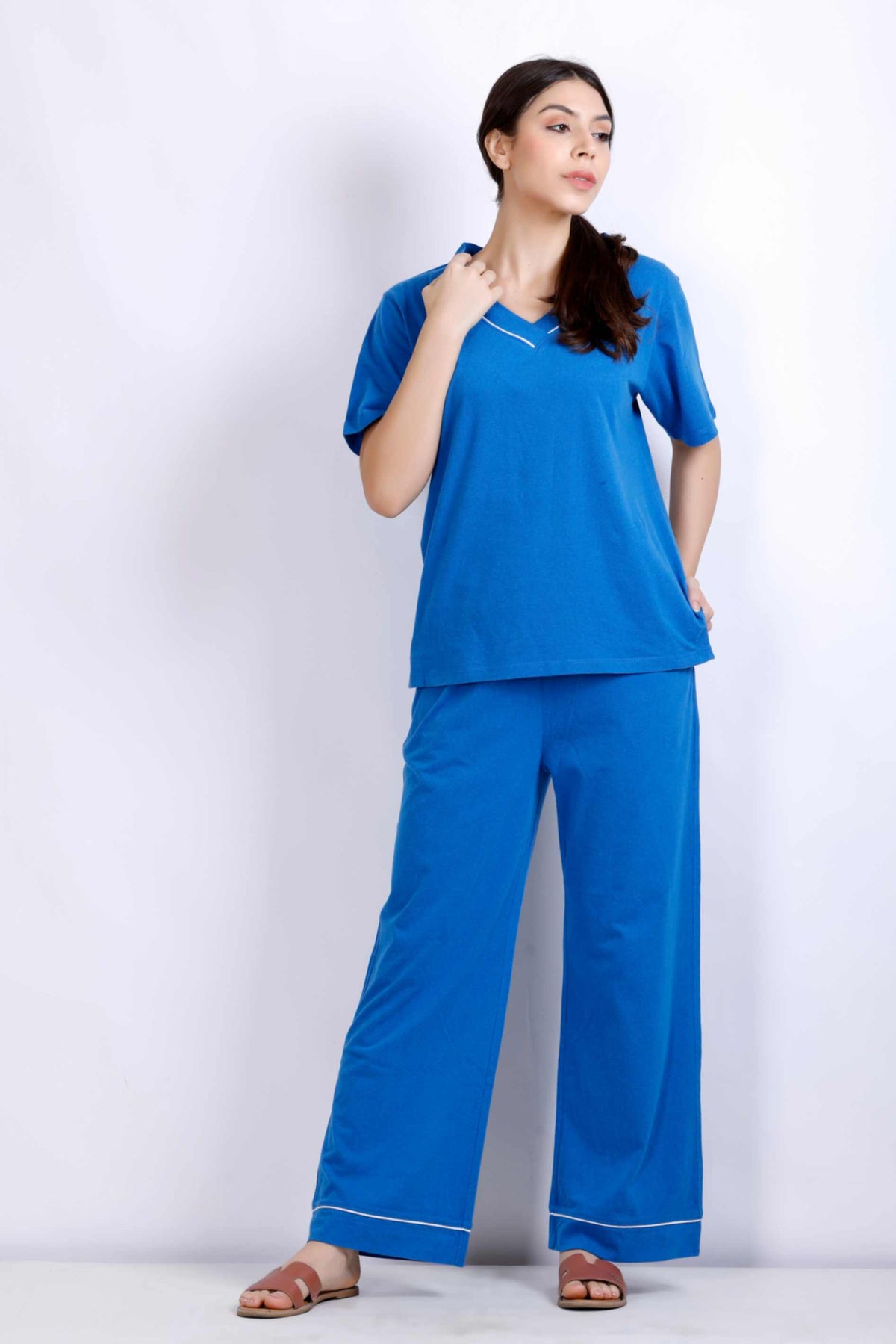 COMFY NIGHTWEAR BLUE  (PLUS SIZE COLLECTION) MXV2