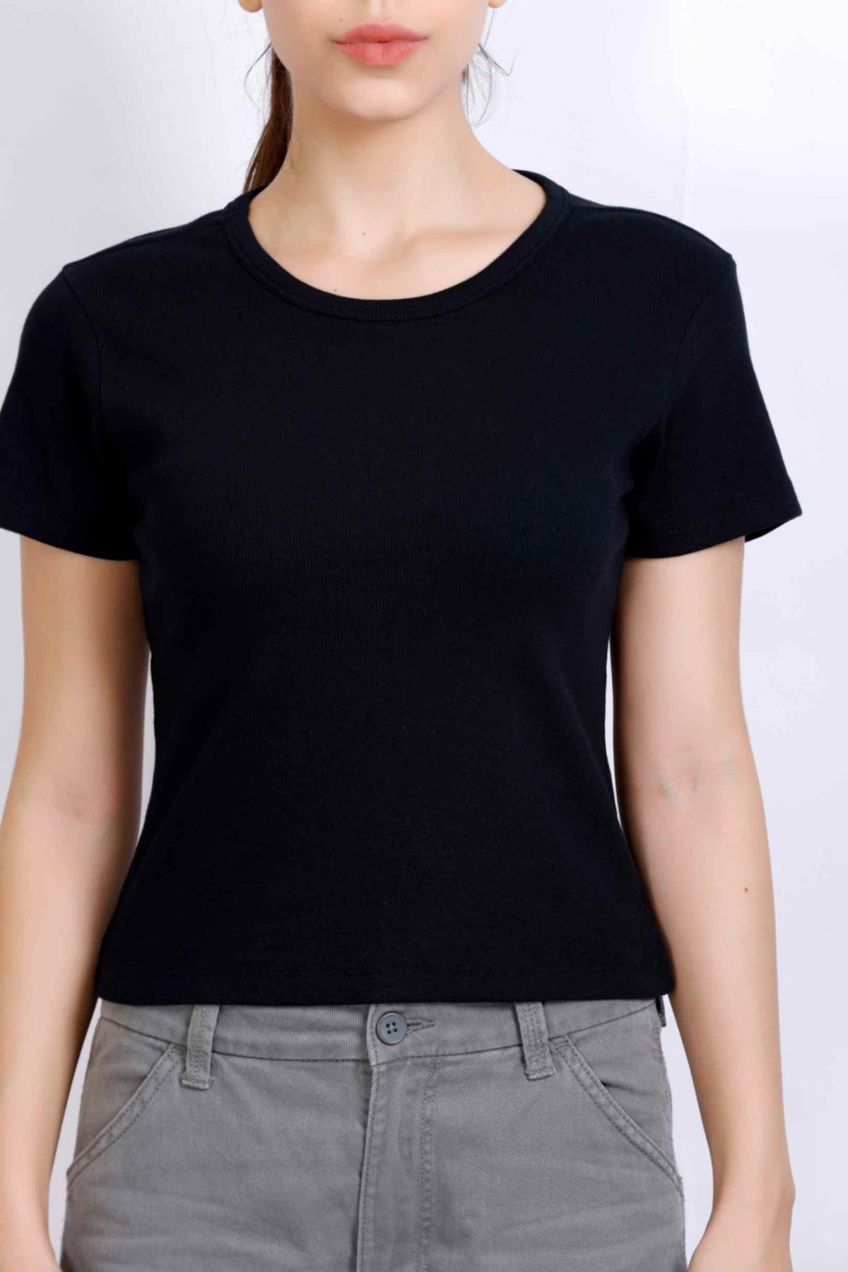 BASIC RIB TOP BLACK BKR3