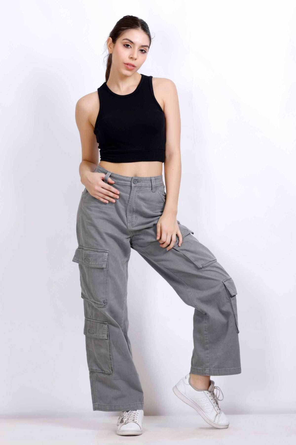 CROPPED SPORTS RIB TOP BLACK BKR2