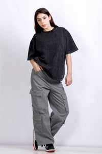 OVERSIZE WASHED T-SHIRT BLACK