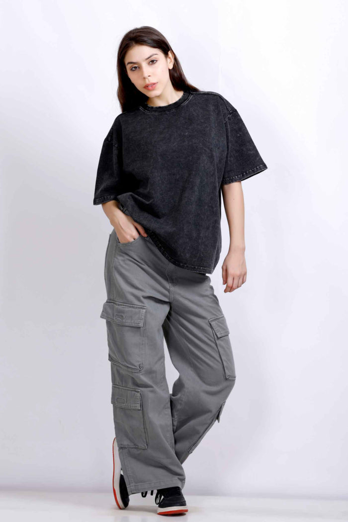 Oversize Black Washed tee