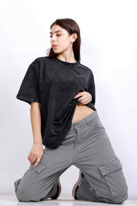 OVERSIZE WASHED T-SHIRT BLACK