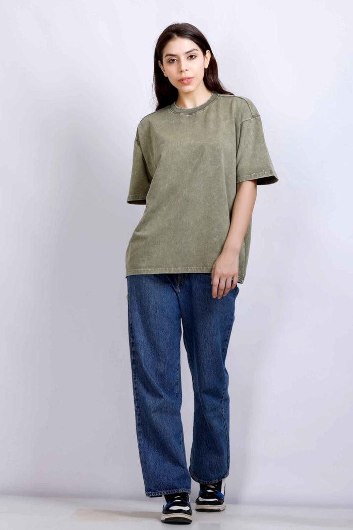 Oversize Green Washed Tee