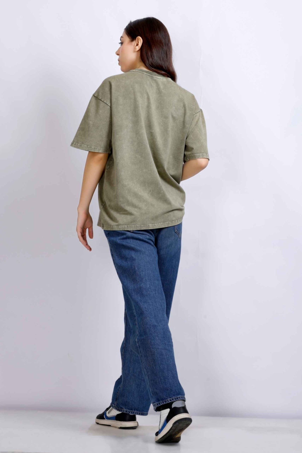 OVERSIZE WASHED T-SHIRT GREEN