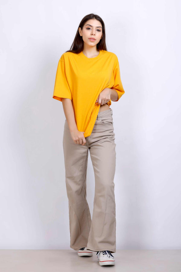 OVERSIZE BASIC T-SHIRT YELLOW