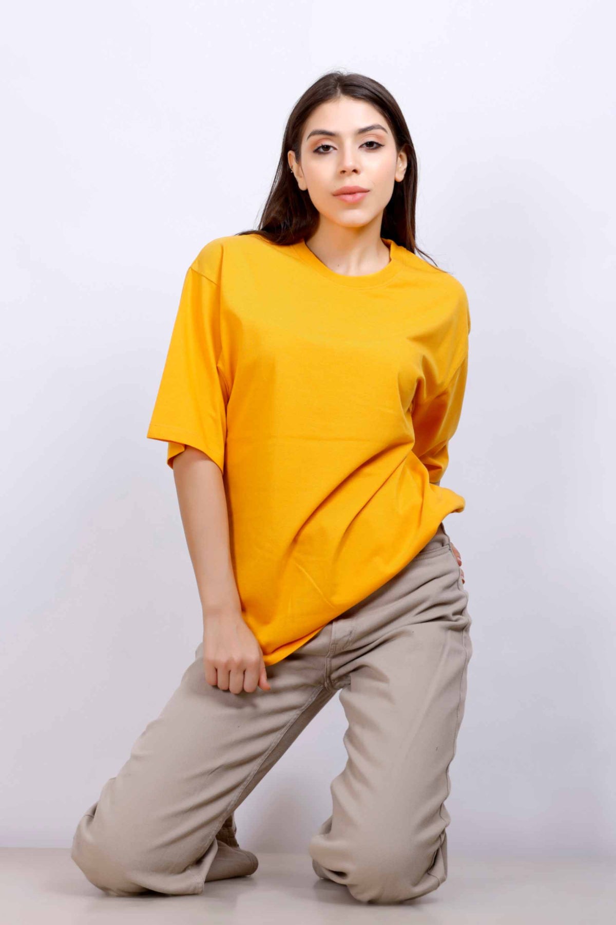 OVERSIZE BASIC T-SHIRT YELLOW