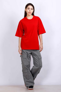 OVERSIZE BASIC T-SHIRT RED