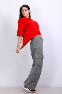 OVERSIZE BASIC T-SHIRT RED