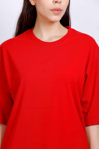 OVERSIZE BASIC T-SHIRT RED