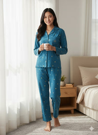 Denim Blue Crown Nightwear