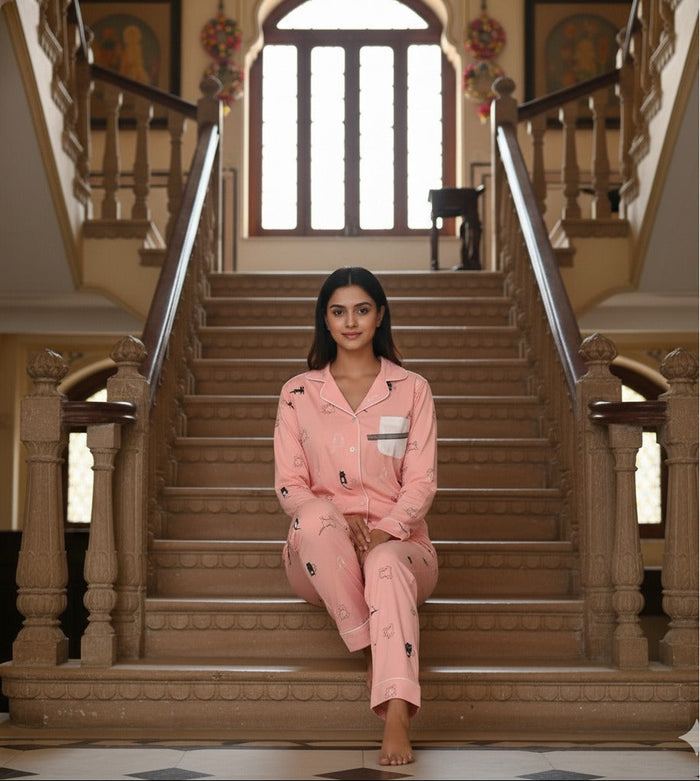 Purrfect Dreams Peach Nightwear