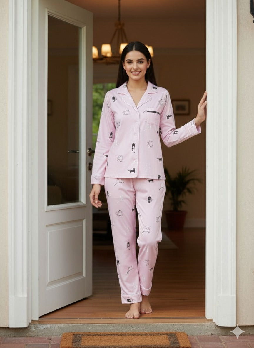 Purrfect Dreams Lavender Nightwear