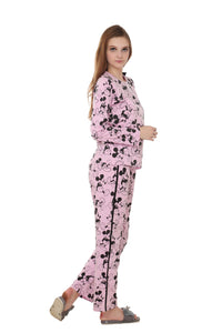 Lavender With Black Mickey printed Nightwear MX_CBS09 Full Sleeve