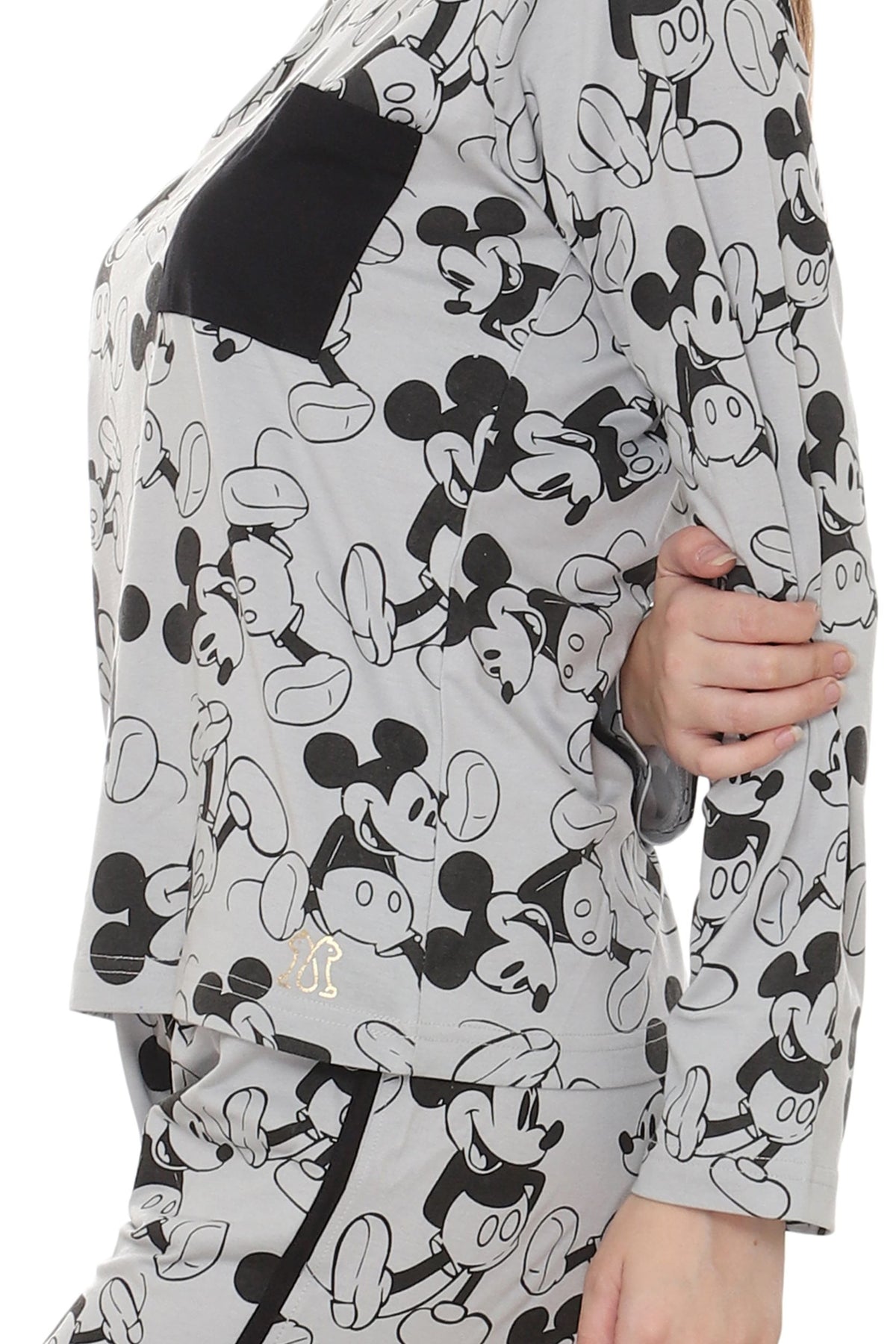 Grey With Black Mickey printed Nightwear MX_CBS09 Full Sleeve