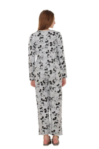 Grey With Black Mickey printed Nightwear MX_CBS09 Full Sleeve