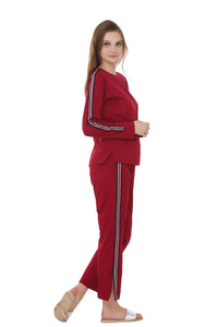 Maroon Everyday Nightwear With Pocket MX_CSS37