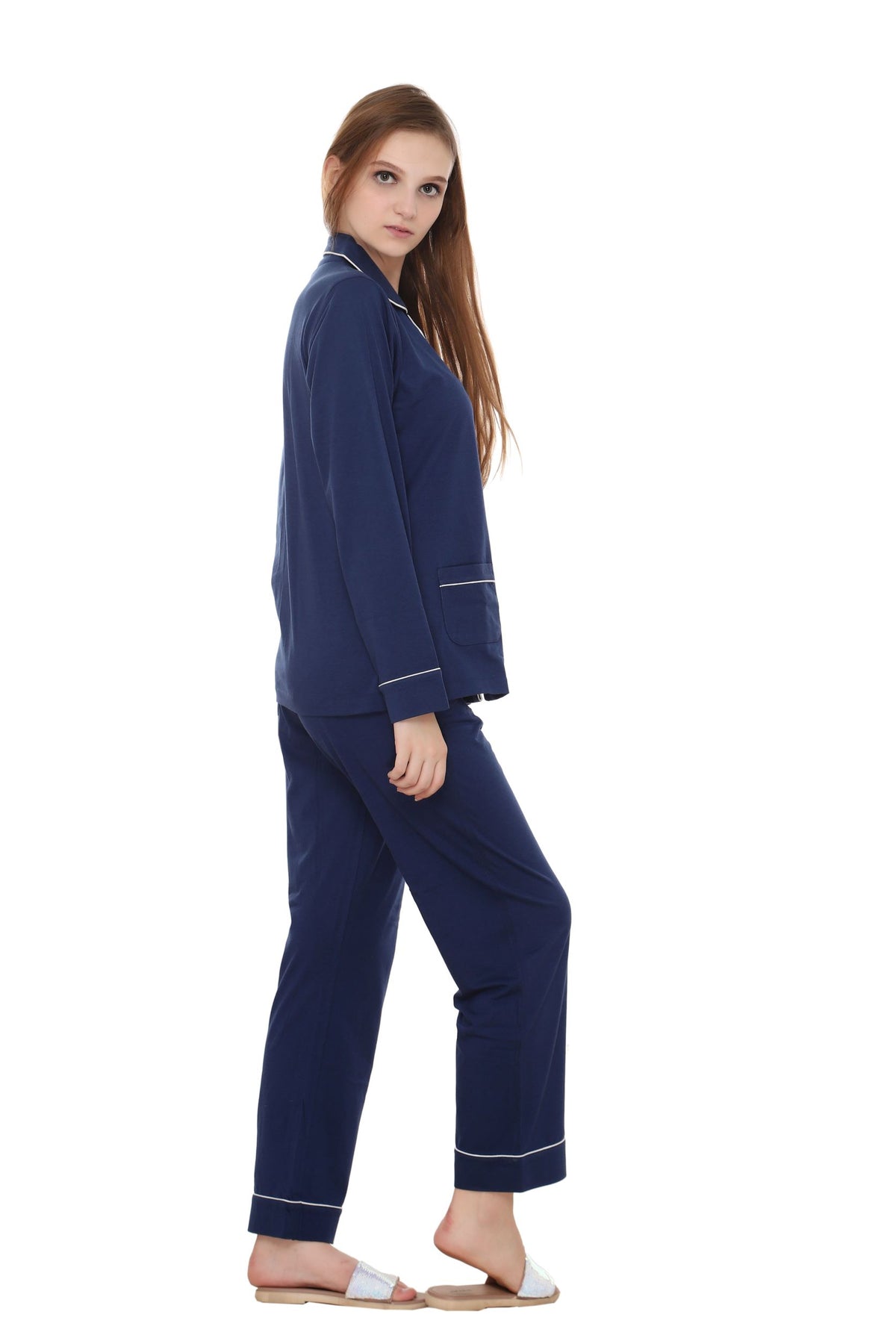 PREMIUM NAVY COLLAR NIGHTWEAR  MX_FOS22