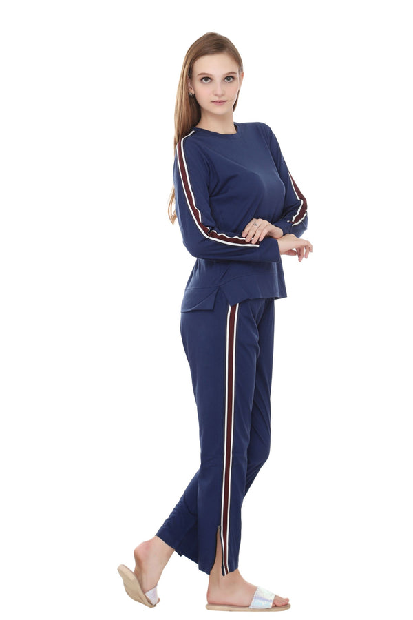 Navy Blue Everyday Nightwear With Pocket MX_CSS37