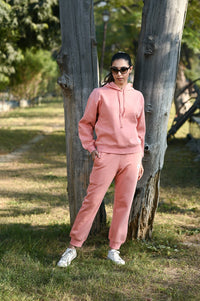 Women Peach Tracksuit  100% Cotton Fleece W3