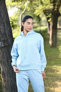 Women SkyBlue Tracksuit  100% Cotton Fleece W3