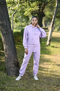 Women Lilac Tracksuit  100% Cotton Fleece W3