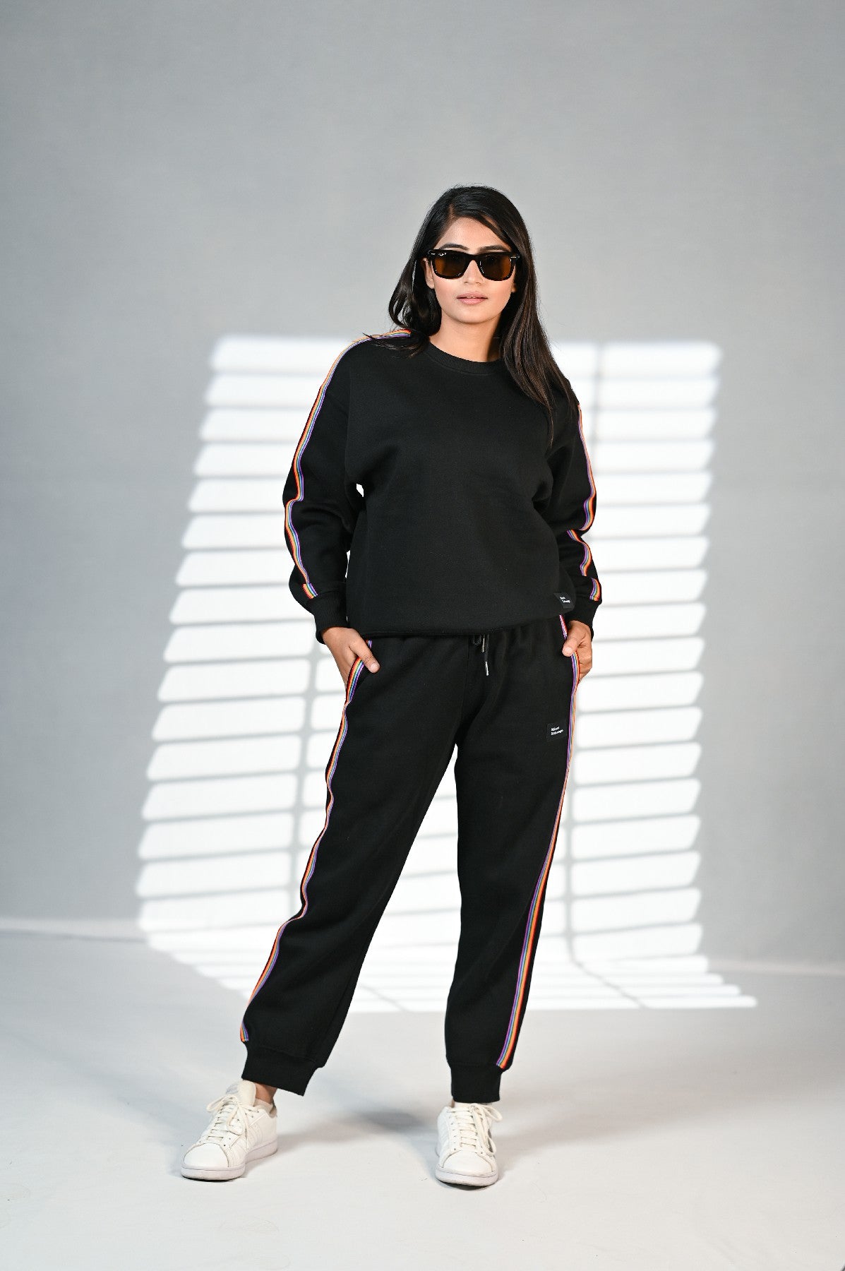 Women Tracksuit Premium 100 % Cotton Fleece W1 Black