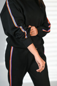 Women Tracksuit Premium 100 % Cotton Fleece W1 Black