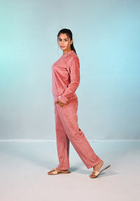 Premium Velvet Nightwear - PEACH